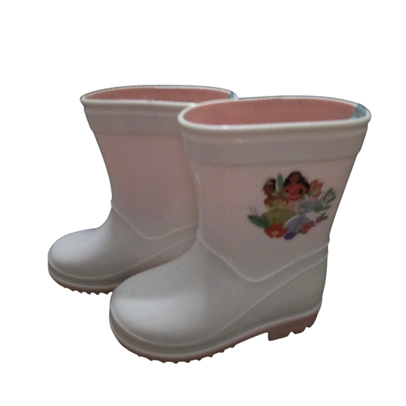 Disney Princess White Kids Rain Boots Size Little Kid 6 - Picture 2 of 8